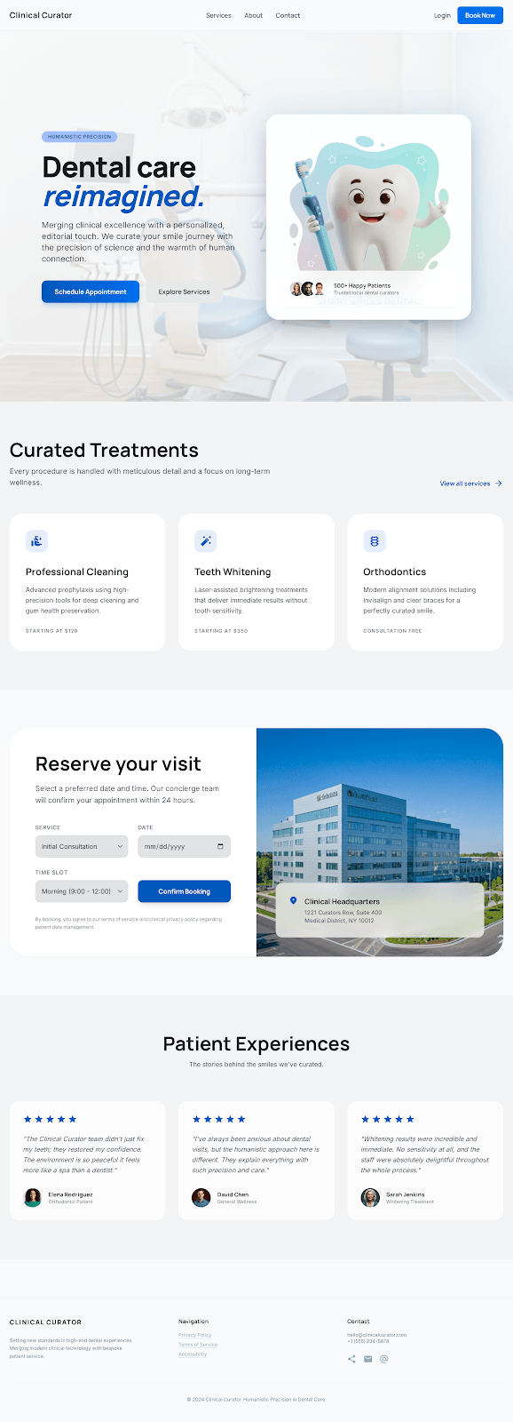 Screenshot of Dental & General Clinic System